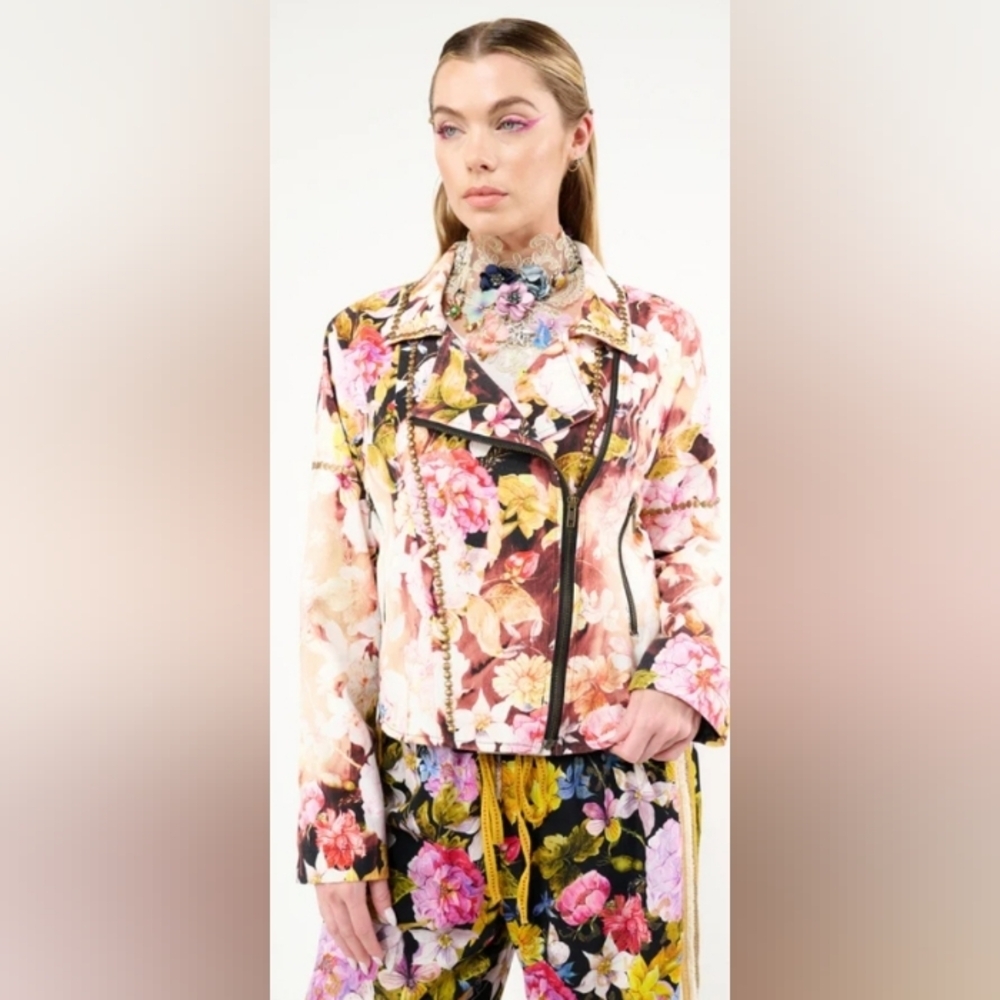 Aratta Flower Bomb Motorcycle Jacket In Size Xl.